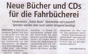 Neuer Lesestoff fr Fahrbcherei - Patriot (28.06.2007)