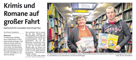 Krimis und Romane auf groer Fahrt - Westfalenpost (01.12.2010)